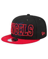 New Era Men's Black Los Angeles Angels Splatter 9FIFTY Snapback Hat