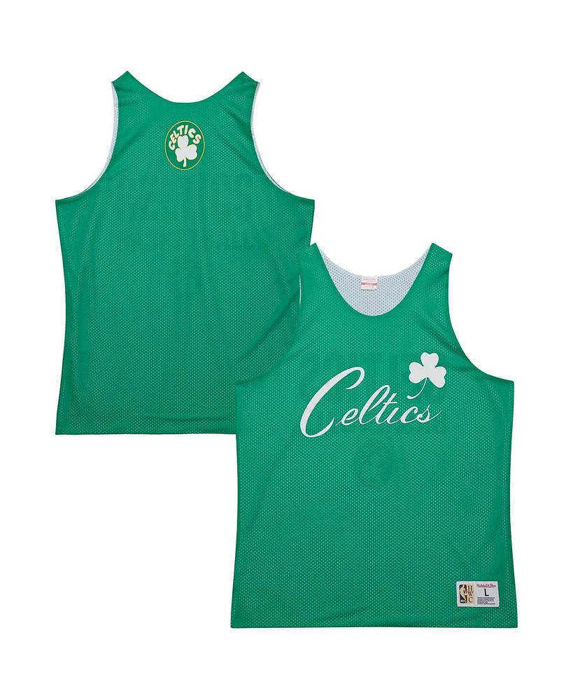 Mitchell & Ness Men's Kelly Green Boston Celtics Hardwood Classics Reversible Mesh Practice Jersey