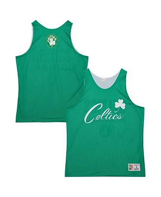 Mitchell & Ness Men's Kelly Green Boston Celtics Hardwood Classics Reversible Mesh Practice Jersey