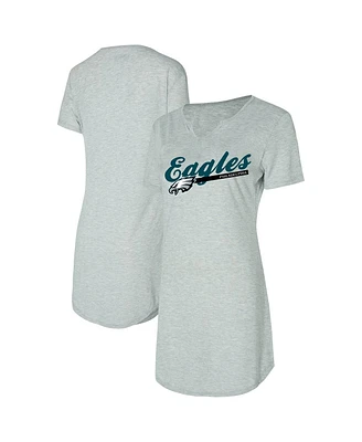 Concepts Sport Women's Gray Philadelphia Eagles Petition Knit Nightshirt