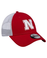 New Era Men's Red Nebraska Huskers Trucker 9FORTY Adjustable Hat