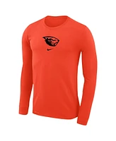 Nike Men's Orange Oregon State Beavers Basketball Shootaround Long Sleeve T-Shirt