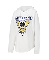 Pressbox Women's White Notre Dame Fighting Irish San Bruno Hoodie Long Sleeve T-Shirt