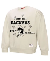 Mitchell & Ness Women's Cream Green Bay Packers Shooting Stars Pullover Sweatshirt