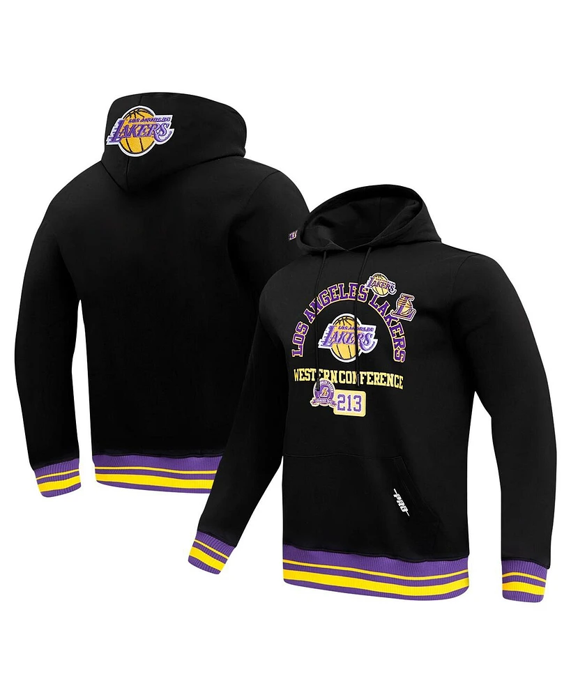 Pro Standard Men's Black Los Angeles Lakers Area Code Pullover Hoodie