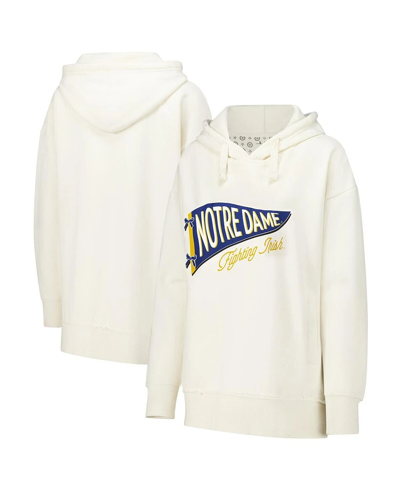 Pressbox Women's Cream Notre Dame Fighting Irish Marni Pullover Hoodie