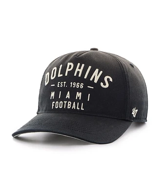 '47 Brand Men's Black Miami Dolphins Dusted Laramie Unstructured Hitch Adjustable Hat