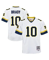 Mitchell & Ness Big Boys and Girls Tom Brady White Michigan Wolverines 1999 College Vault Legacy Jersey