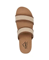 Cliffs by White Mountain Women's Tropical Slide Slip-On Sandals