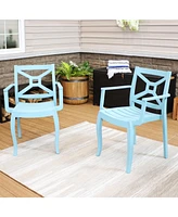 Tristana Plastic Outdoor Patio Arm Chair