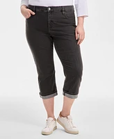 Style & Co Plus Mid-Rise Curvy-Fit Capri Jeans, Exclusively at Macy's