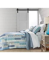 Charter Club Indigo Stripe Artisan 3-Pc. Quilt Set, Full/Queen, Exclusively at Macy's