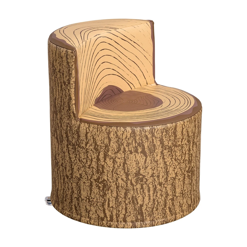 ECR4Kids SoftZone Tree Log Chair, Chocolate