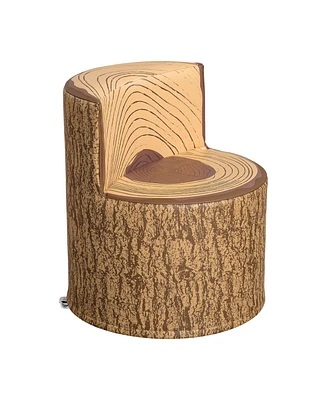 ECR4Kids SoftZone Tree Log Chair, Chocolate