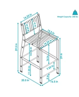 39.5-Inch H Modern Indoor/Outdoor Steel Wire Bar Stools - 240-Pound Weight Capacity