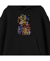 Five Nights at Freddy's Boys Character Collage Youth Black Graphic Hoodie-Medium