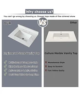 Vanity Top for Stylish Bathroom Countertop with Sink and Storage Space