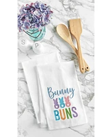 Bunny Buns" Easter Rabbit Spring Theme Kitchen Dishtowel