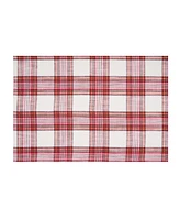 27' X 18" Gracelyn Plaid Woven Cotton Kitchen Dish Towel, Red and White Plaid