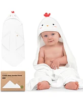 KeaBabies Cuddle Baby Hooded Towel, Organic Baby Bath Towel, Hooded Baby Towels, Baby Beach Towel for Newborn, Kids