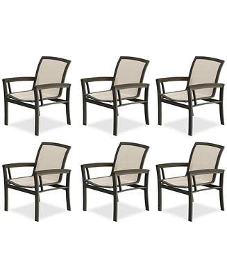 Bartow Outdoor Dining Chairs, Set of 6, Created for Macy's
