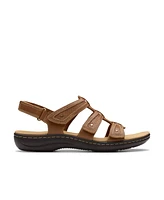 Clarks Collection Women's Laurieann Ivy Riptape Flat Sandals