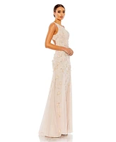 Mac Duggal Women's Embellished One Shoulder Strappy Trumpet Gown