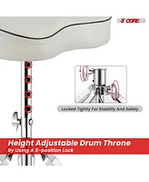 5 Core Drum Throne Padded Guitar Stool Adjustable Saddle Music Chair Seat Universal for Adults & Kids with Anti Slip Rubber Feet