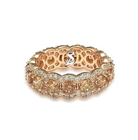 Suzy Levian New York Suzy Levian Sterling Silver Cubic Zirconia French Filigree Eternity Band