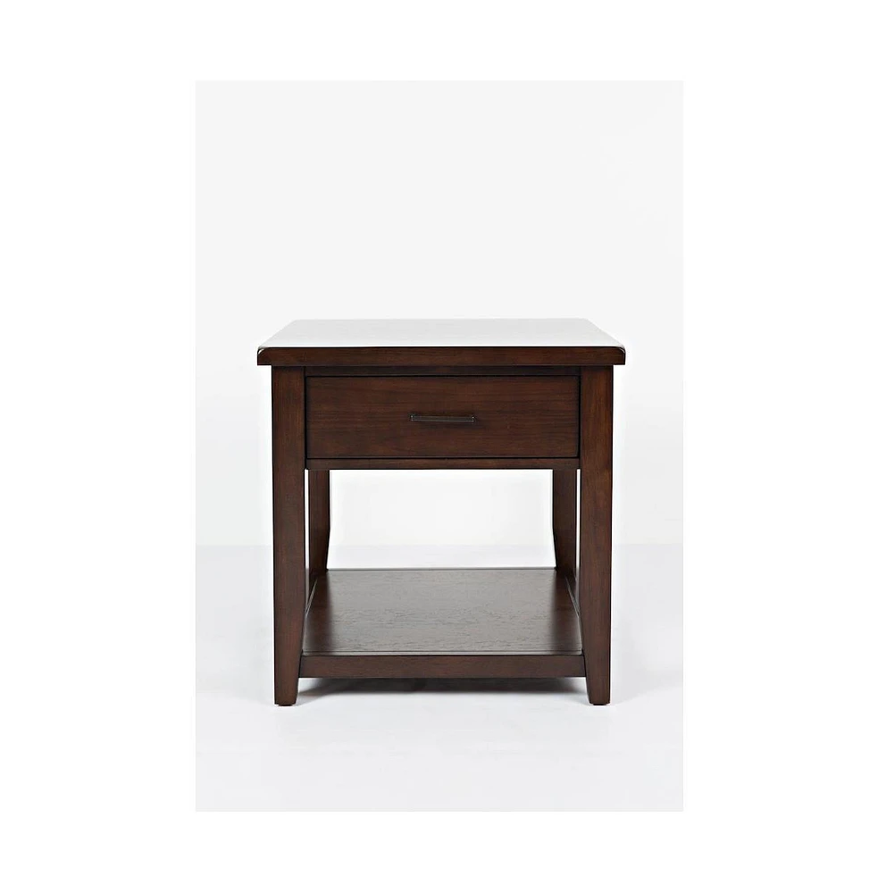 Twin Cities Contemporary Brown End Table