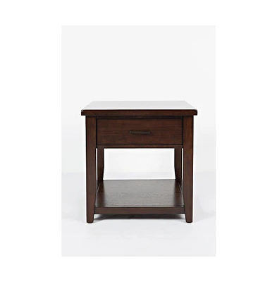 Twin Cities Contemporary Brown End Table