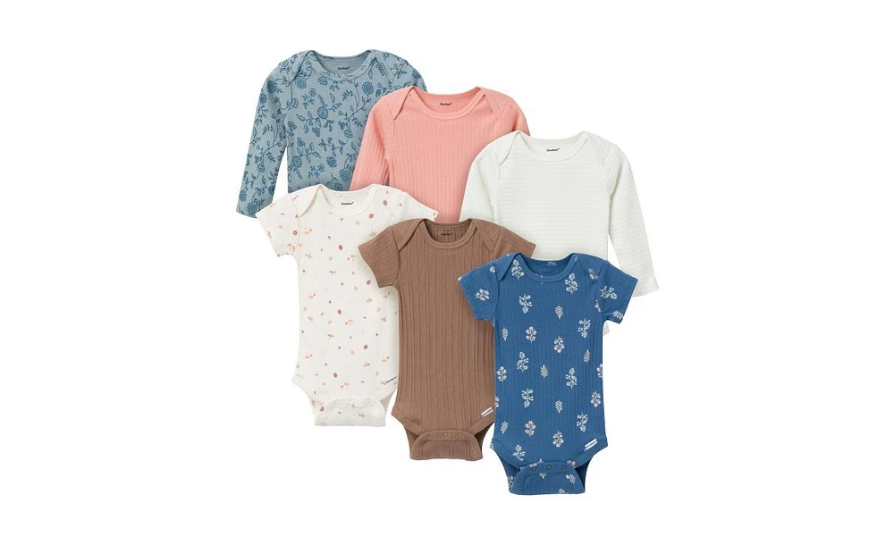 Gerber Baby Girls' 6-Pack Onesies Bodysuits