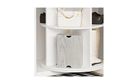 Revolving Shoe Storage Tower for Lazy Susan Organization