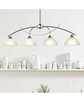 Moose Modern 4-Light Kitchen Pendant Lighting, Brushed Nickel