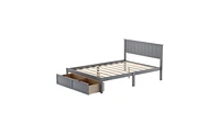 Platform Bed with Under-bed Drawers for Extra Storage and Sleek Bedroom Design