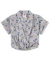 Levi's Big Girls Floral Twist Button Up Top