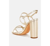 Ryzah Metallic Cut Out Chain Sandals