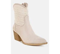 Bimmy Woven Pointy Western Boots