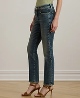 Lauren Ralph Petite Mid-Rise Straight Ankle Jeans