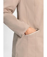 Olsen Women's Long Wind Repellant Hooded Jacket