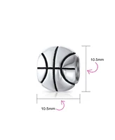 Bling Jewelry All American Sports Basketball Charm Bead Sterling Silver for European Bracelet