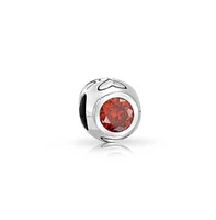 Bling Jewelry Sommelier Red Wine Glass Charm Bead with Cubic Zirconia European Bracelet