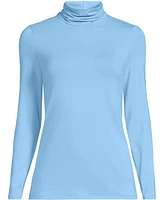 Lands' End Women's Petite Lightweight Fitted Long Sleeve Turtleneck Top