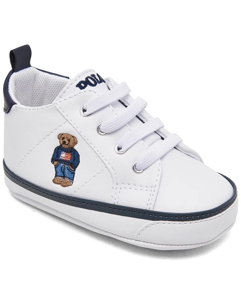 Polo Ralph Lauren Baby Boys Quilton Bear Gore Hi Crib Booties from Finish Line