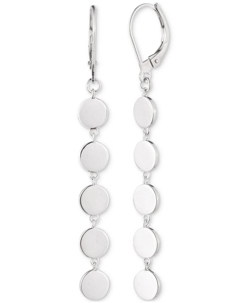 Lauren Ralph Lauren Sterling Silver Disc Linear Earrings