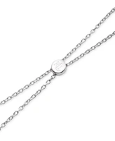 Lauren Ralph Lauren Sterling Silver Disc Adjustable Slider Bracelet