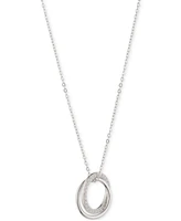 Lauren Ralph Lauren Sterling Silver Cubic Zirconia Pave Pendant Necklace, 16" + 3" extender