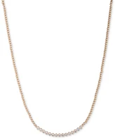 Lauren Ralph Lauren Gold-Tone Cubic Zirconia Collar Necklace, 16" + 3" extender