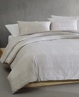 Calvin Klein Textural Rib Cotton Sateen 3-Pc. Comforter Set