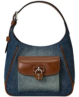 Lauren Ralph Lauren Tanner Washed Denim Mini Shoulder Bag